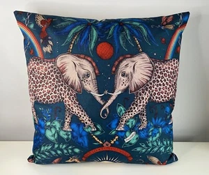 New cushion cover elephant animal paradise jungle palm leaves 45x45cm - Picture 1 of 8