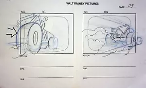 Quack Pack 1996 Producción de TV Donald Duck Dibujado a Mano Storyboard Página Disney - Imagen 1 de 3