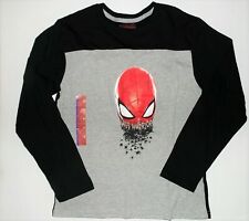 Marvel Boys Kids Spiderman "Web Warrior" Long Sleeve Shirt Gray/Black - Size XS