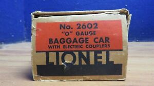 LIONEL POSTWAR  " EMPTY BOX " FOR # 2602 BAGGAGE CAR  SOLD AS IS  620970