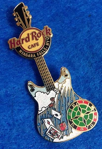 NIAGARA FALLS KARTEN WÜRFEL ROULETTE RAD ÜBER DEN FÄLLEN GITARRE Hard Rock Cafe PIN - Bild 1 von 1