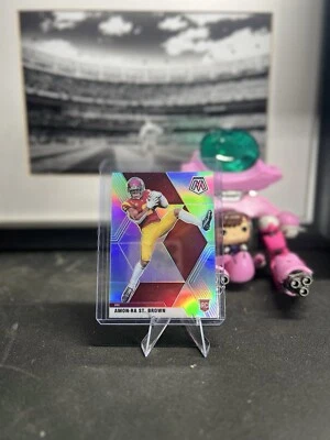 2021 Panini Mosaic Draft Picks Amon-Ra St. Brown Rookie Silver Prizm RC #48 - Image 1 of 2