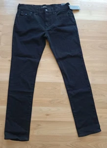 * TRUE RELIGION MENS JEANS 'ROCCO' RELAXED SKINNY W36 NEU Schwarz Stretch - Picture 1 of 8