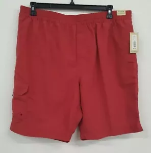 Roundtree & Yorke Caribbean Berry Red Cargo Men's Swimwear NWT $49.50 XL XXL - Picture 1 of 3