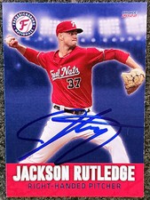 Jackson Rutledge Signed IP 2022 Fredericksburg Nationals Card MLB Debut 9/13/23!