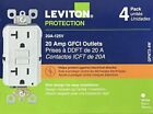 LEVITON GFNT2-4W GFI GFCI 20A OUTLET WHITE 4-PACK BRAND NEW