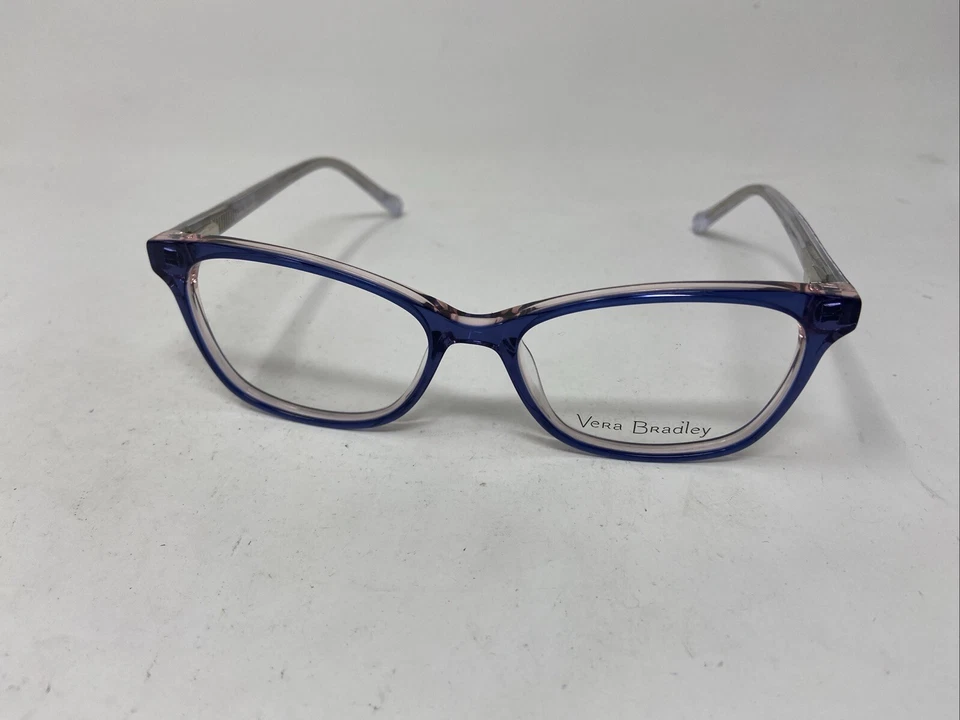VERA BRADLEY EYEWEAR MARIO PLUM PANAIES 52-16-135 BLUE PINK CRYSTAL S82 - Imagem 1 de 4
