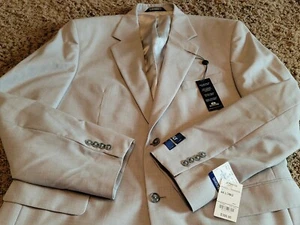 NEW Stafford Classic Suit Jacket Sport Men's 44L Gray Worsted MSRP $300 NWT - Picture 1 of 10