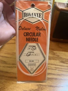 Vintage Romaxe Deluxe Nylon  29" Circular Knitting Needle size 6 Made in USA - Picture 1 of 3