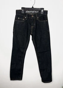 Aeropostale Bowery Slim Straight Jeans Boys Size 27-28 Dark Wash Denim - Picture 1 of 4