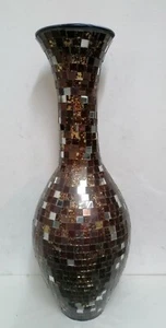 handgemachte Glas Mosaik Vase Terrakotta Glasvase Blumenvase Zimmervase 71x26cm - Bild 1 von 4