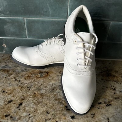 Zapatos de golf MacGregor para hombre 8 sillín clásico estilo blanco 1978 picos con cordones Foto 1 de 4