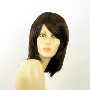 mid length wig for women chocolate copper wick ref RITA 6h30 PERUK - Picture 1 of 8