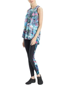 Camiseta sin mangas para mujer Josie Natori Active Layering Elements (azul múltiple, S) - Imagen 1 de 3