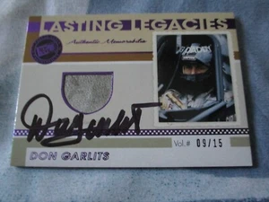 BIG DADDY DON GARLITS SIGNED AUTOGRAPH DRAG RACING 9/15 AUTHENIC RACE WORN PATCH - Picture 1 of 8