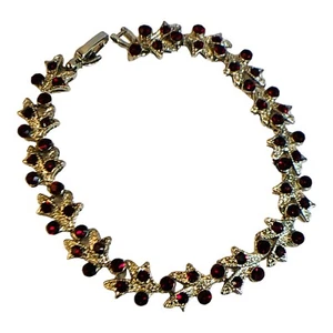 Red Austrian Crystal Bracelet-7" Length - Picture 1 of 3