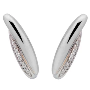 Orecchini a Lobo Donna Oro Bianco 18kt Polello G2884OB Diamanti Naturali 0.06 ct - Imagen 1 de 3