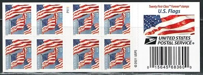 Mint US Flags Stamp Booklet Pane of 20 Forever Stamps Scott# 5659a (MNH) - Image 1 of 2