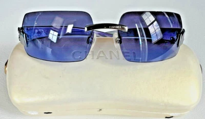 Auténticas gafas de sol Chanel 4048 C 108/79 de colección azules con montura plateadas 59-16 Foto 1 de 4