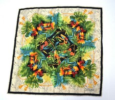 Celine Designer Mini Scarf Pocket Square Handkerchief Bag Twilly Floral VGC 