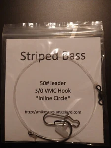 Gancho circular en línea 5/0 VMC INLINE almeja de lubina atada a mano - Imagen 1 de 3