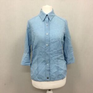 Ted Baker Shirt Top Womens Uk Small Blue (S)