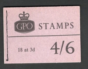 L24P ERROR HAS MISSING PHOSPHOR LAST PANE 4/6d BOOKLET FEBRUARY 1961 CAT £55  - Picture 1 of 1