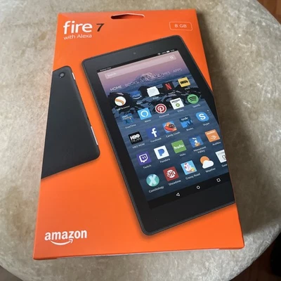 Fire 7 Alexa 8GB Black Amazon Tablet NEW 7th Generation 7” Display Dual Band - Image 1 of 4