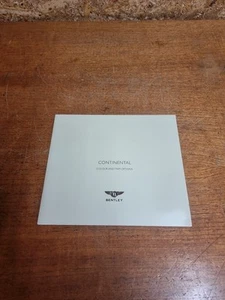 Bentley Continental Coloue & Trim Options Book Booklet Brochure GT Flying Spur - Picture 1 of 5