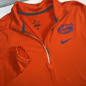 Nike Dri-Fit Florida Gators 1/4 Zip Running Workout Top Orange Women's Sz Med - Picture 1 of 9