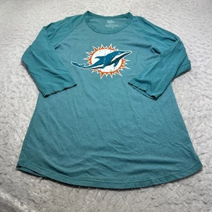 Majestic Miami Dolphins Tyreek Hill Oversized Shirt Grün Langarm Damen XL - Bild 1 von 11