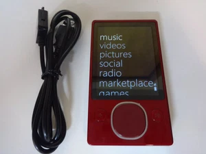 Microsoft Zune Model 1126 80GB MP3 Player Red- Parts/Repair - Picture 1 of 4