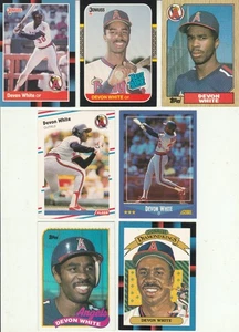 20 DEVON WHITE different card lot 2 RC 1987 - 1991 all Angels - Picture 1 of 3