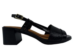 Sandali scarpe donna con tacco basso Geox D45RLA casual eleganti pelle nero 37 - Imagen 1 de 6