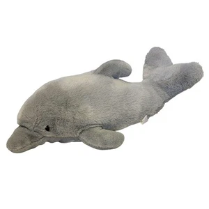 VTG 90s Douglas Little Cuddlers Dolphin Plush 17" Gray Realistic Stuffed Animal - Picture 1 of 12