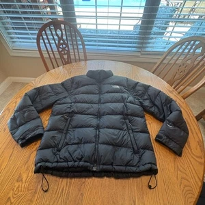 North Face Womens XL Black Nuptse Down Jacket Coat 700 - Picture 1 of 12