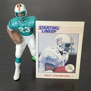 Figura Kenner Starting Line Up 1988 SLU NFL Troy Stradford con casco y tarjeta - Imagen 1 de 14