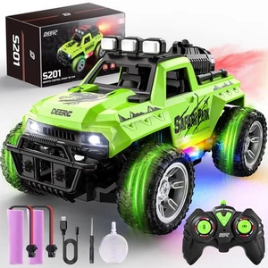 Ferngesteuertes Auto mit Nebelnebel & LED bunten Lichtern, Maßstab 1:18 RC Truck mit... - Bild 1 von 7