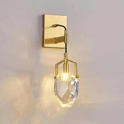 Modern Crystal Wall Sconces Gold Wall Lights Indoor Wall Lighting Indoor Bedside - Image 1 of 4