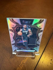 2024/25 SELECT LEBRON JAMES THROWBACK MEMORABILIA HOLO SILVER PRIZM JERSEY HEAT - Picture 1 of 2