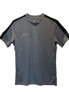 Nike Dri-Fit T-Shirt Athletic Men Crew Neck T-shirt Med/slim Gray/black - Picture 1 of 4