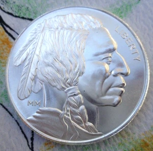 1 oz. INDIAN HEAD BUFFALO NICKEL coin tribute silver round .999 fine silver - Picture 1 of 4