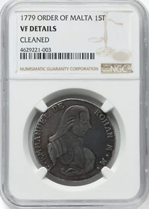 Malta 1779 - Emaanuel de Rohan XV - 15 Tari - NGC VF Details - VERY RARE! - Picture 1 of 2