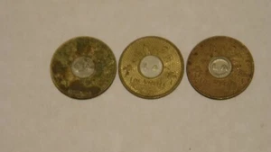 Los Angeles L.A. Transit Tokens 3) Used Vintage Bus Tokens or Coins - Picture 1 of 4