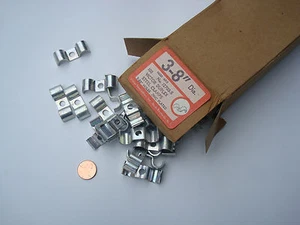 Box of 100 3/8" Victor 12703-S Steel duplex cable clamps (UF) romex, cable, PVC - Picture 1 of 4