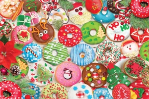 Eurographics Christmas Donuts 1000 Piece Jigsaw Puzzle - Picture 1 of 3