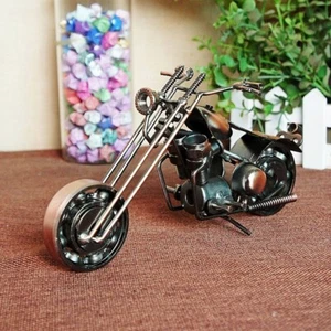 Handmade Metal Motorcycle Sculpture Recycled Art Iron Motorbike Model Collection - Picture 1 of 24