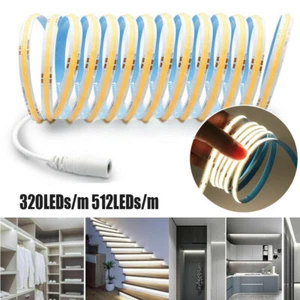 DC12V/24 USB 5V COB LED Strip Light High Density COB Flexible Tape Light Decor - Picture 1 of 23