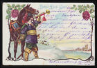 Ak Neujahr " Behüt Dich Gott" Pferd Trompeter Rose, Godramstein 31.12.1903