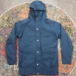 Vintage LL Bean Baxter State Parka Jacket Men Small Blue Nylon Lined Hooded USA - Picture 1 of 12